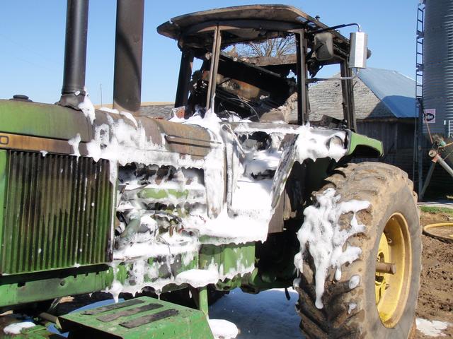 Tractor fire April 9, 2010. Jim Then farm